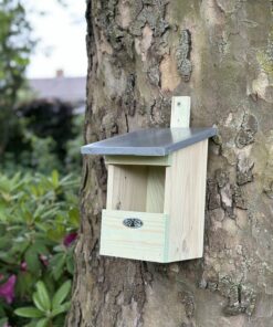 De Nestkast Rori is een praktische en stijlvolle toevoeging aan elke tuin. Speciaal ontworpen voor roodborsten