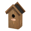 Houten vogelhuisje Mila met zwart dak Perfect voor winterkoningen