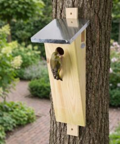 Groenling bij Nestkast Arbor