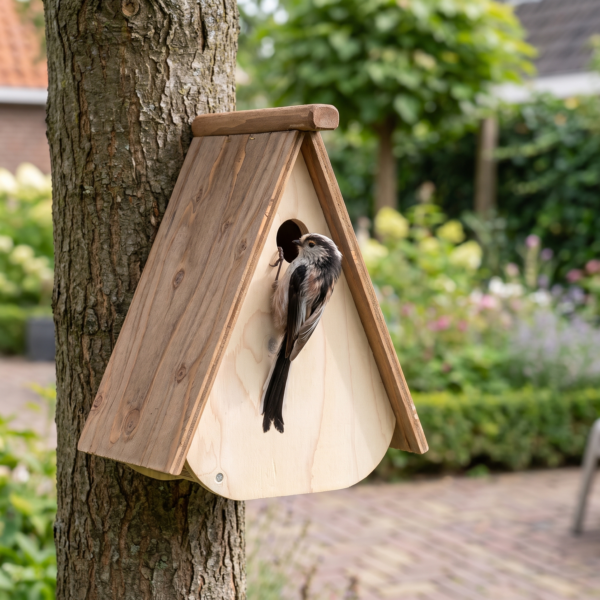 Staartmees bij Nestkast Buitengewoon