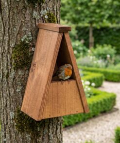 Roodborstje bij nestkast Roodborst Triangel