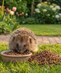 Egel eet bij Premium Egelvoer in de tuin