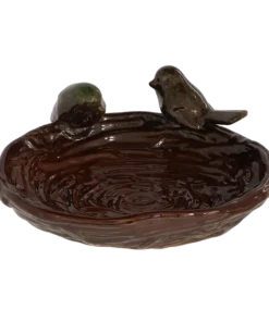 Nestvormig vogelbad, zijaanzicht