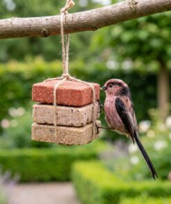 Staartmees eet van Vogelcake High Energy Mix